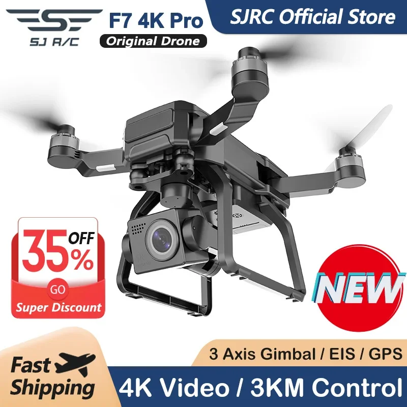 SJRC F7 4K 프로 카메라 드론, FPV 3km, - Drone Camera Professional 리뷰 및 가격